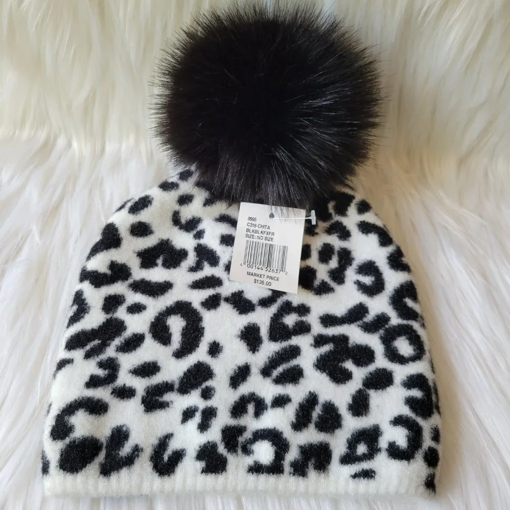 Furlux Snow Leopard Pom Pom Hat